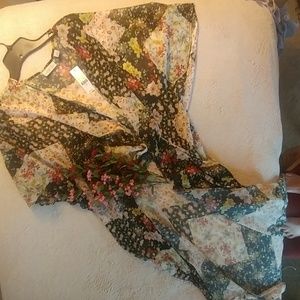 Sweet Pea Floral Kimono Duster